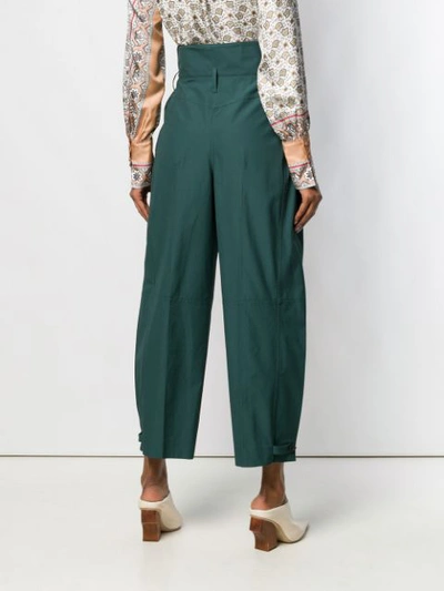 Shop Givenchy Taillenhose Im Military-look - Grün In Green