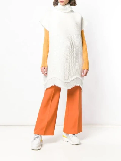 Shop Issey Miyake Wave Knitting Sweater - White