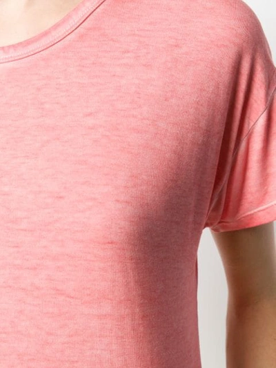 Shop Majestic Filatures T-shirt Mit U-ausschnitt - Rosa In Pink