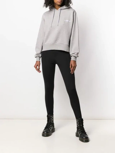 Shop Han Kjobenhavn Bulky Logo Hoodie In Grey