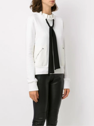 Shop Andrea Bogosian Tie Sweatshirt - White