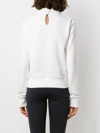 Shop Andrea Bogosian Tie Sweatshirt - White