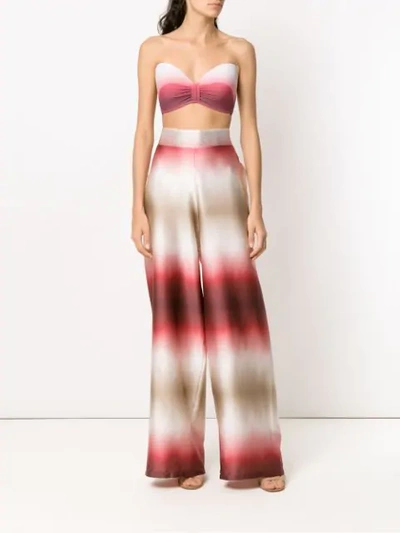 Amir Slama Tie Dye Cropped Top In Pink