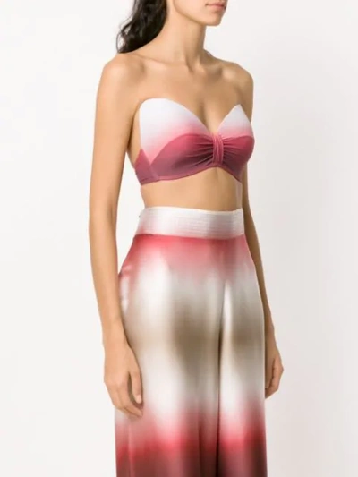 Amir Slama Tie Dye Cropped Top In Pink