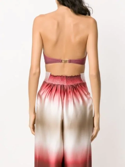 Amir Slama Tie Dye Cropped Top In Pink