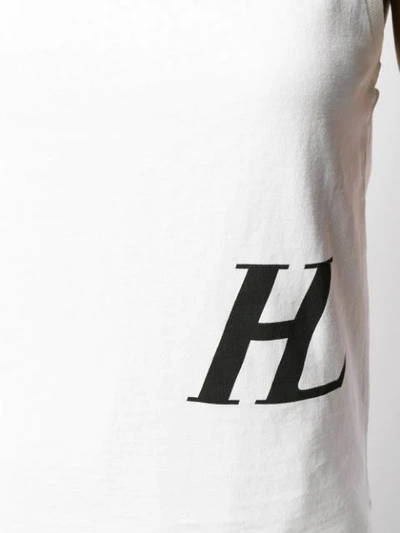 Shop Helmut Lang Logo Print Tank Top In White