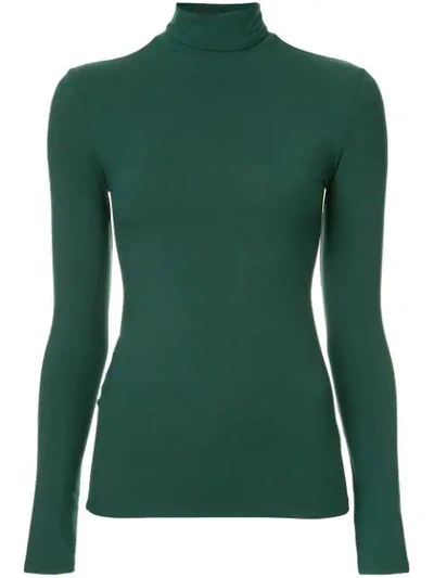 Shop Layeur Marina Turtleneck Sweatshirt In Green
