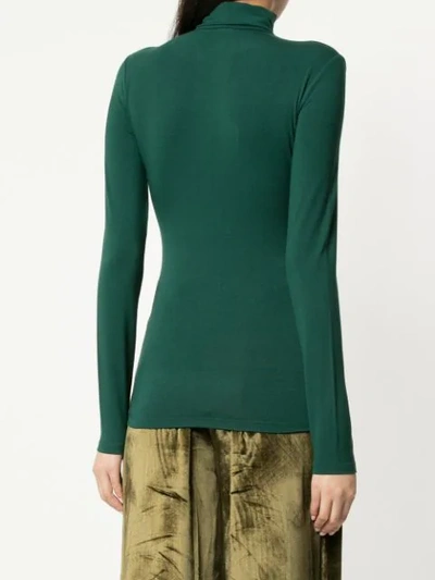 Shop Layeur Marina Turtleneck Sweatshirt In Green