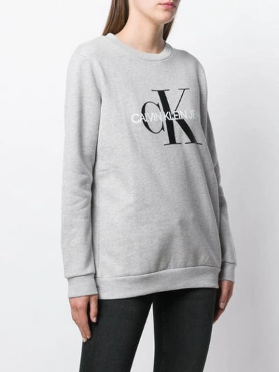 Shop Calvin Klein Jeans Est.1978 Logo Sweatshirt In Grey