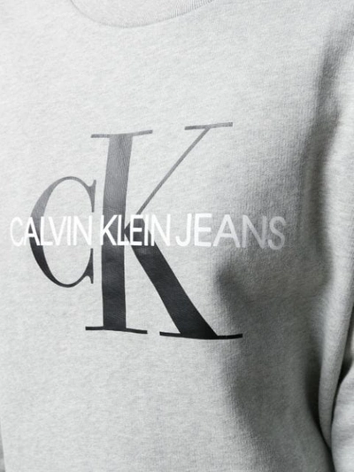 CALVIN KLEIN JEANS LOGO套头衫 - 灰色