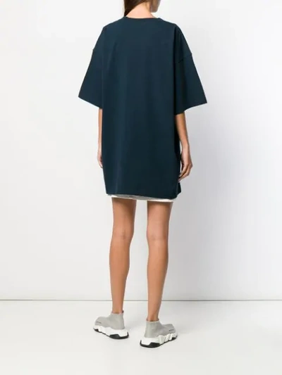 Shop Balenciaga Short-sleeve Oversized T-shirt In Blue