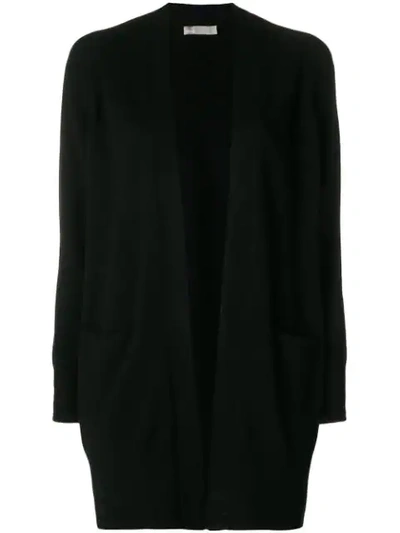 Shop Vince Loose Knitted Cardigan In Black