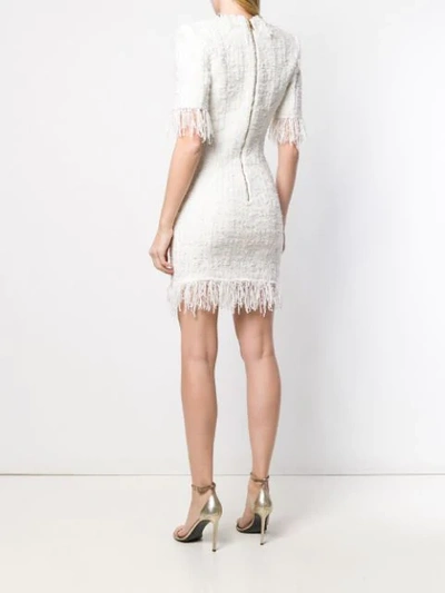 Shop Balmain Blazer Tweed Dress In White
