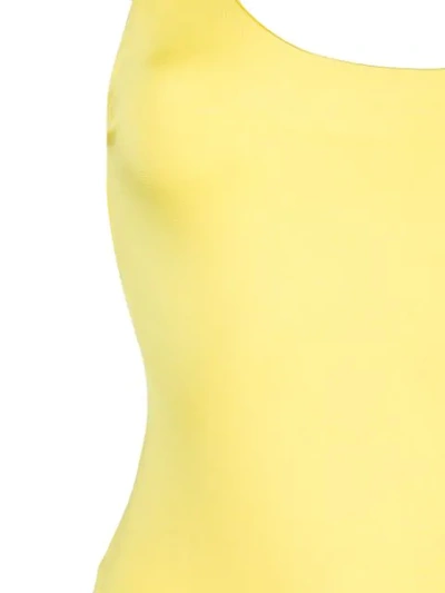 Shop Alice And Olivia Deanne Bodysuit In Yellow