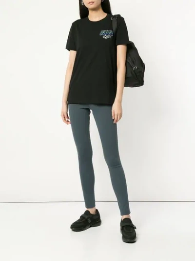 Shop Off-white Logo Leggings - Blue