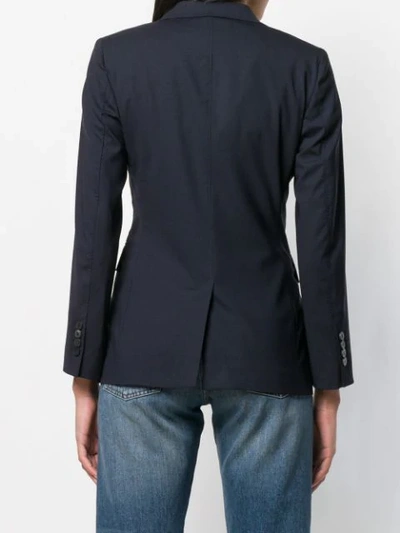 ALBERTO BIANI DOUBLE-BREASTED BLAZER - 蓝色