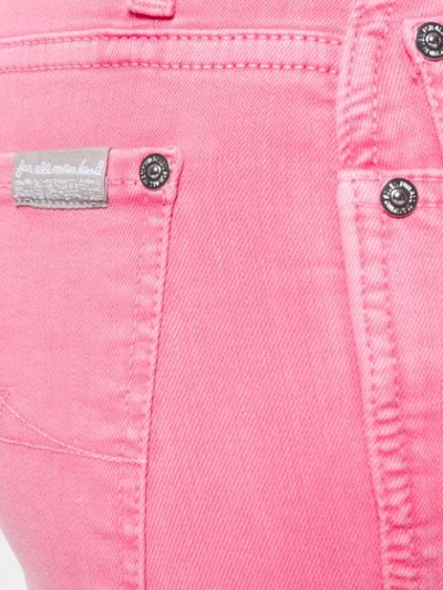 Shop 7 For All Mankind Cropped Bootcut Jeans In Pink