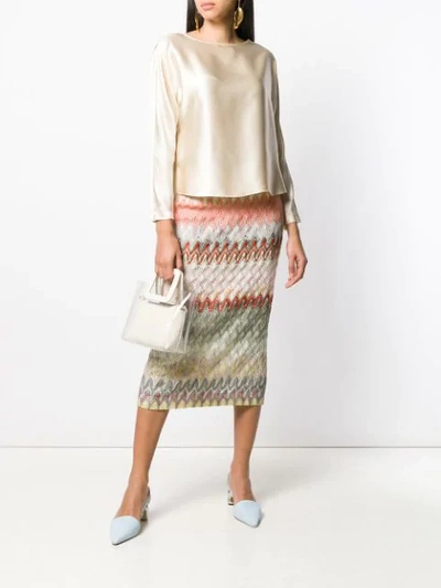 Shop Missoni Fine Knit Skirt In Sm0f4