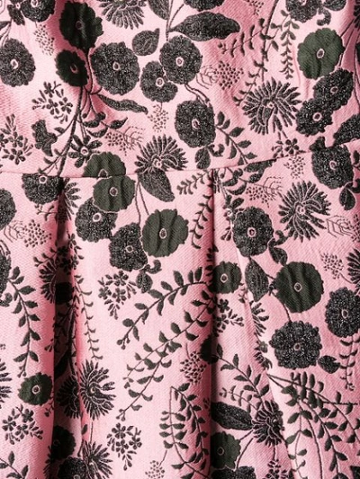 Shop Erdem Floral Flared Dress In Pink