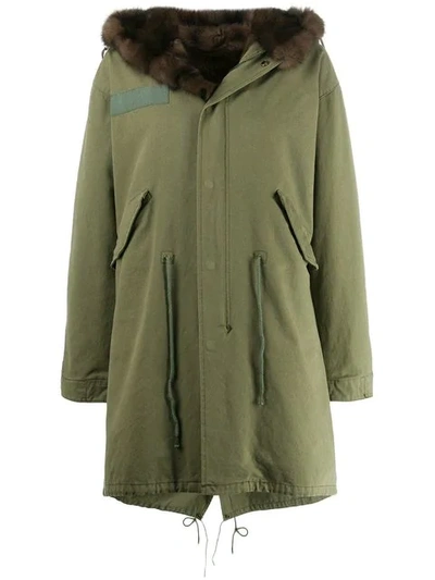 Shop Liska Sable Fur Lined Parka In Green