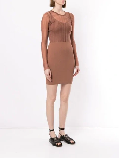 Shop Dion Lee Opacity Mini Dress In Copper