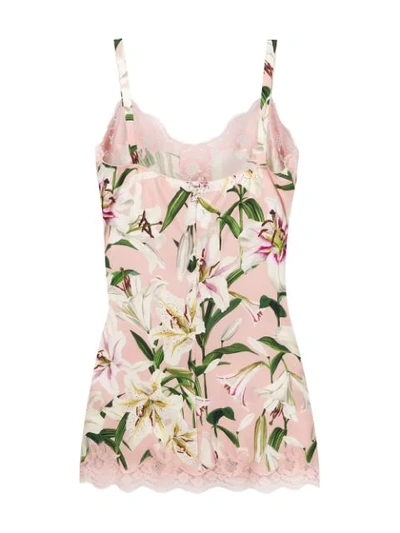 Shop Dolce & Gabbana Floral Slip Dress In Pink