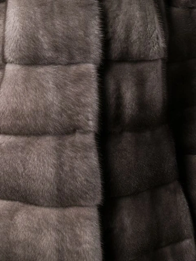 Shop Liska Valencia Hooded Coat In Grey