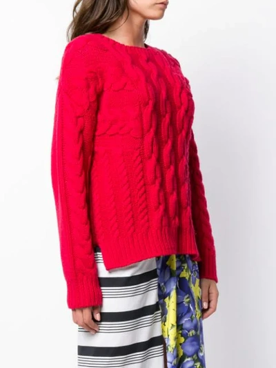 Shop Cedric Charlier Cédric Charlier Chunky Knit Jumper - Red