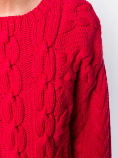 Shop Cedric Charlier Cédric Charlier Chunky Knit Jumper - Red