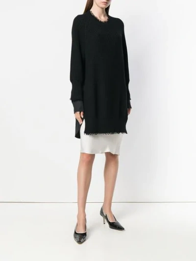 Shop Alexander Wang T By  Oversized Sweater - Black