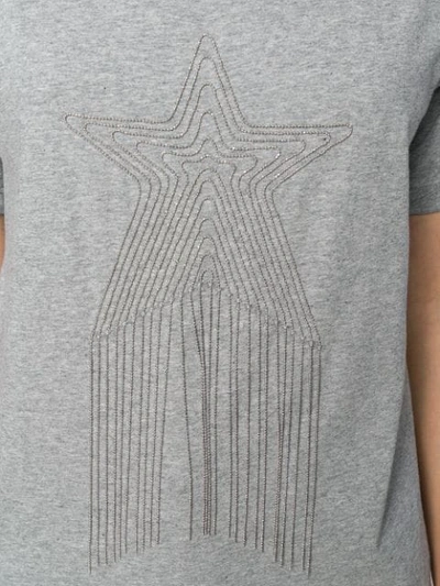 Shop Stella Mccartney Embellished Star T-shirt In Grey