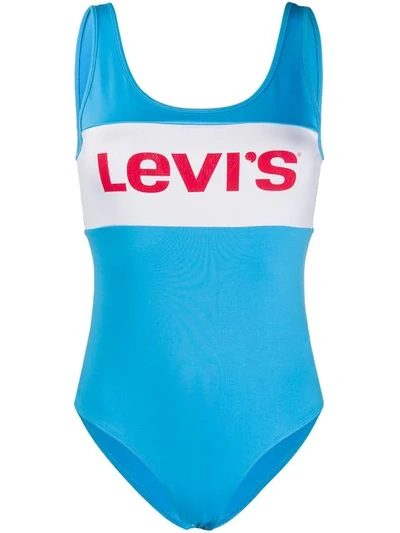 Levi s Logo Stripe Swimsuit In Blue ModeSens