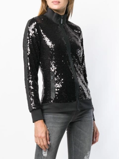 Shop Philipp Plein Sequined Jacket In Black