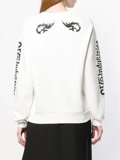 Shop Givenchy Logo Print Sweatshirt In Neutrals