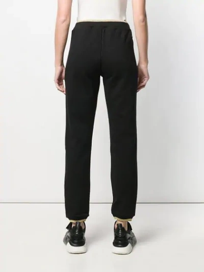 Shop Versace Jeans Studded Logo Track Pants In Black