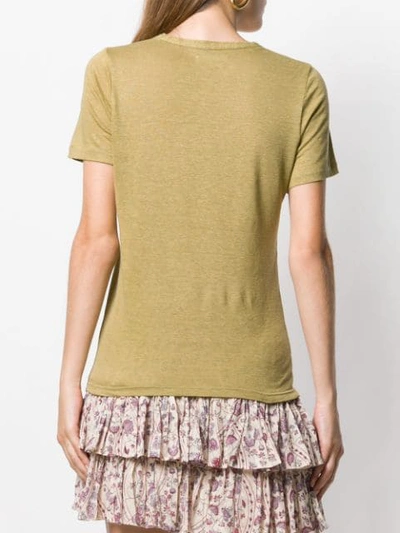 Shop Isabel Marant Étoile Round Neck T-shirt In Green
