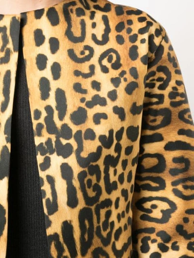 Shop Adam Lippes Cropped Printed Jacket In Orange