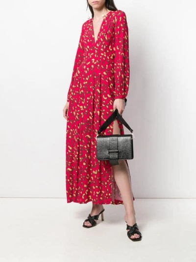 Shop Andamane Abstract Print Maxi Dress In Red