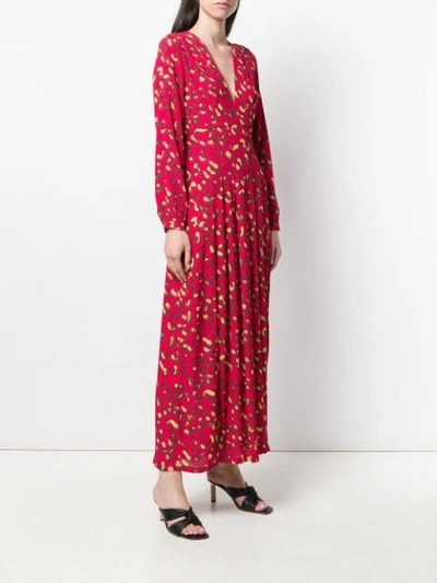 Shop Andamane Abstract Print Maxi Dress In Red