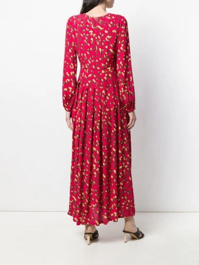 Shop Andamane Abstract Print Maxi Dress In Red