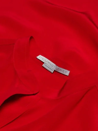 Shop Stella Mccartney Estelle Half Button Blouse - Red
