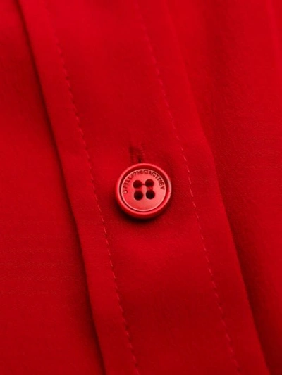 Shop Stella Mccartney Estelle Half Button Blouse - Red