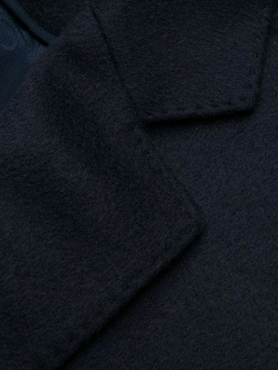 Shop Agnona Single-breasted Overcoat In Blue