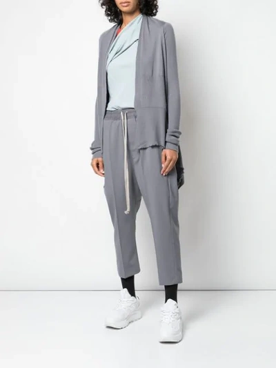 Shop Rick Owens Medium Wrap Cardigan In Blue