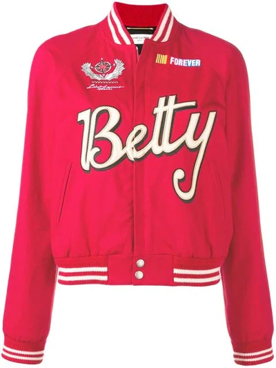 Shop Saint Laurent Betty Varisty Jacket In Red