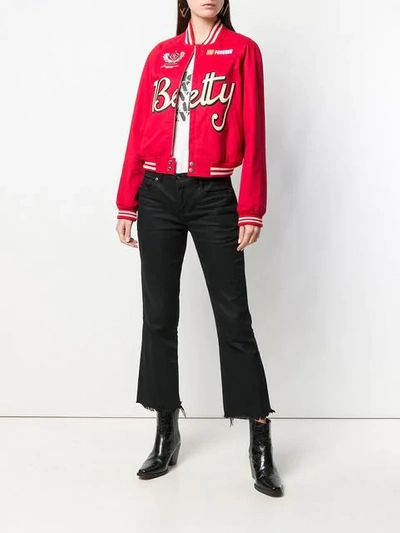 Shop Saint Laurent Betty Varisty Jacket In Red