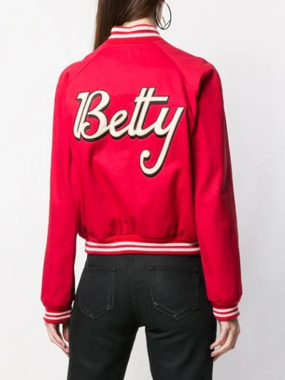 Shop Saint Laurent Betty Varisty Jacket In Red