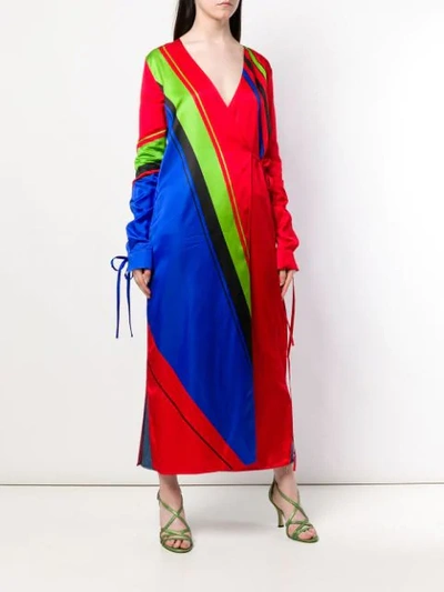 printed robe dress