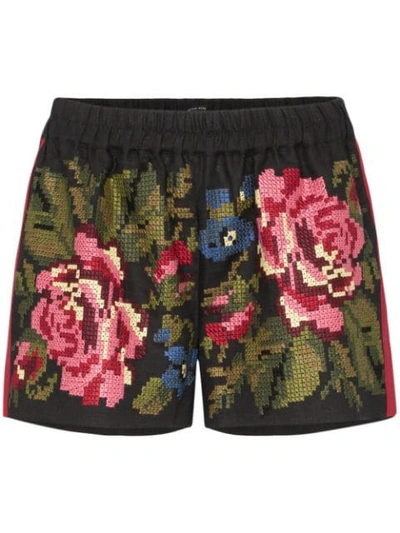 Shop Vita Kin Scent Of Summer Linen Shorts In Black