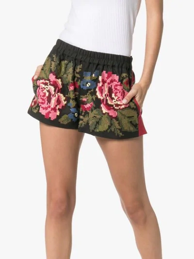 Shop Vita Kin Scent Of Summer Linen Shorts In Black